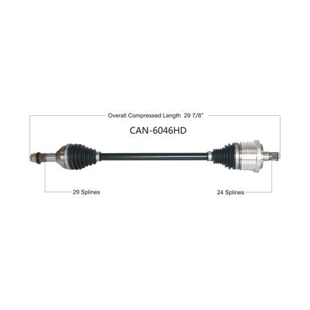 Wide Open Heavy Duty CV Axle for CAN AM HD REAR L/R MAVERICK TURBO 1000 15-17 CAN-6048HD